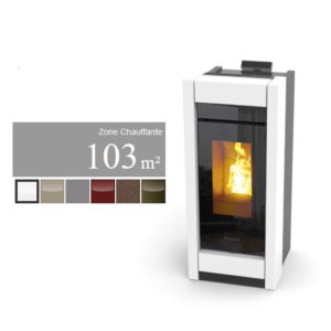 Poêle à granulés (pellets) AROMY Metalcolor 13,2 kW - THERMOROSSI
