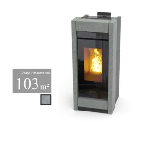 Poêle à granulés (pellets) AROMY Stone 13,2 kW - THERMOROSSI