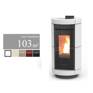 Poêle à granulés (pellets) DORICA Céramique 13,2 kW - THERMOROSSI