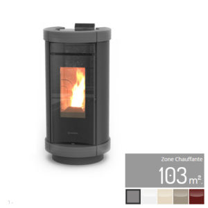 Poêle à granulés (pellets) DORICA Metalcolor 13,2 kW - THERMOROSSI