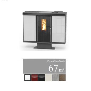 Poêle à granulés (pellets) Slim Thermocomfort canalisable 8,2 kW - THERMOROSSI